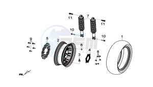 GTS 125I 2014 ABS drawing R  WHEEL - RR  CUSHION