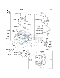 KL 250 G [SUPER SHERPA] (G9F) G9F drawing CYLINDER HEAD