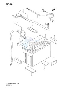 LT-Z400 (E28-E33) drawing BATTERY