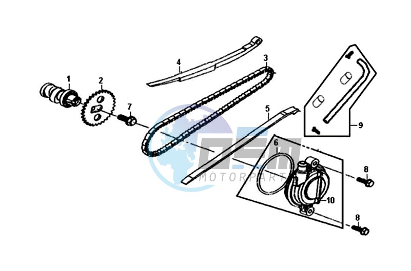 CHAIN / CHAIN TENSIONER  / CHAIN GUIDE