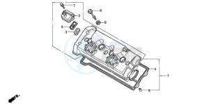 CBR600F4 drawing CYLINDER HEAD COVER