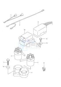 DF 25 drawing PTT Relay Remote Control w/Power Tilt