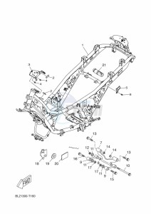 YP125RA XMAX 125 ABS (BL25) drawing FRAME