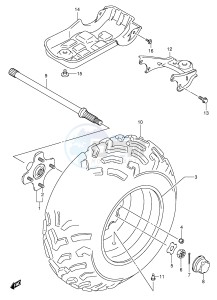 LT-F500F (P24) drawing LEFT REAR WHEEL (MODEL K4 K5)