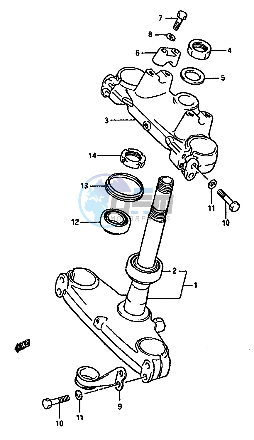 STEERING STEM (MODEL J)