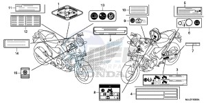 NC750XDE NC750XD Europe Direct - (ED) drawing CAUTION LABEL