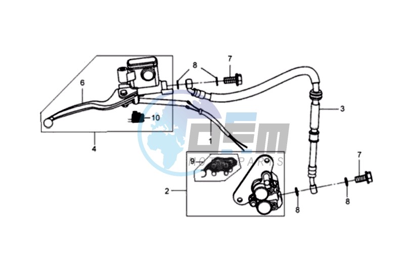 BRAKE CALIPER FOR / BRAKE LEVER / BRAKE LINES