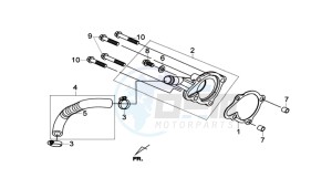 GTS 300I ABS L6 drawing WATERPOMP COVER