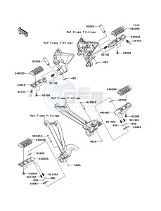 Z1000SX ZX1000GCF FR GB XX (EU ME A(FRICA) drawing Footrests