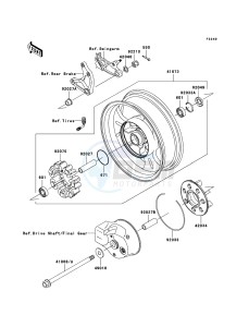 VN1600 MEAN STREAK VN1600B7F GB XX (EU ME A(FRICA) drawing Rear Hub