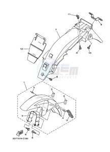 YBR125E YBR125 (BN9F) drawing FENDER