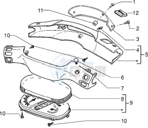 SKR 80 city drawing Speedometers Kms. - handlebar cover