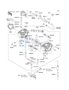 KSV 700 B [KFX 700] (B6F-B9F) B9F drawing CARBURETOR