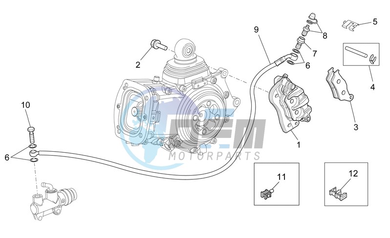 Rear brake caliper