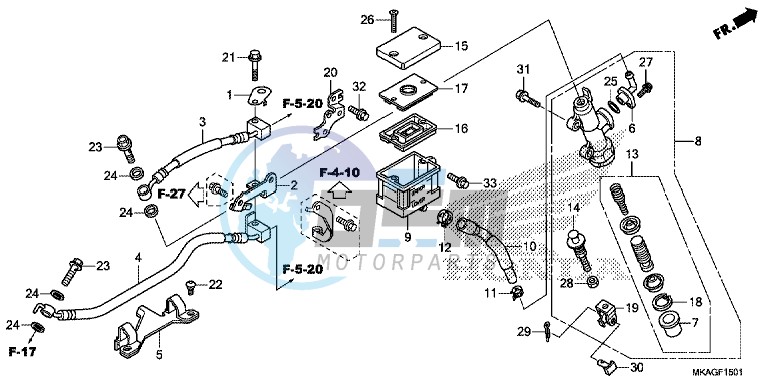 REAR BRAKE MASTER CYLINDER ( NC750SA/ SD)