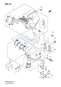 AN650 (E2) Burgman drawing AIR CLEANER