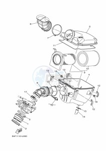 YFM700FWB KODIAK 700 (B6KN) drawing INTAKE