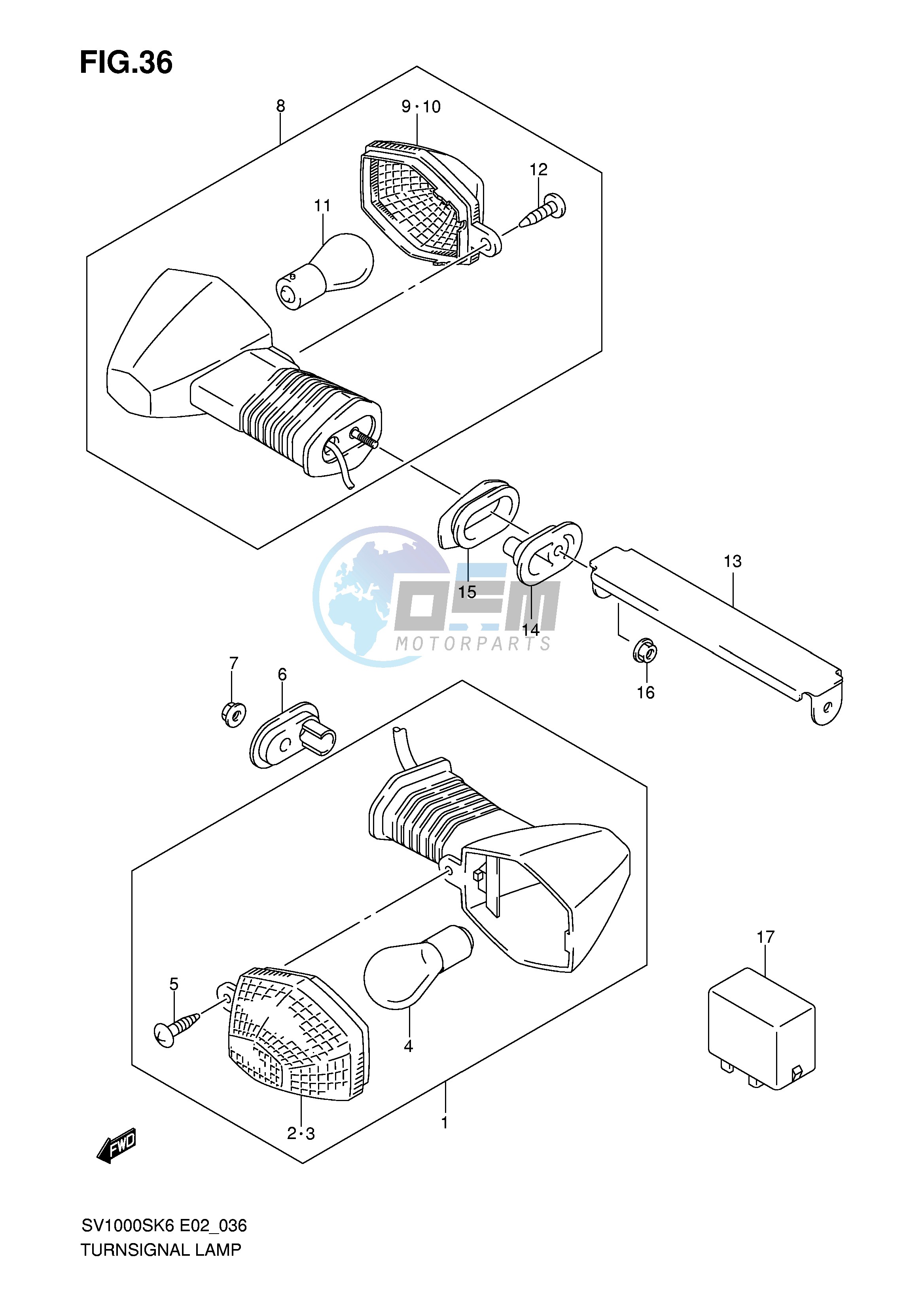 TURNSIGNAL LAMP (SV1000S S1 S2)