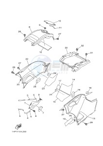 YFM700FWAD YFM7FGPSEB GRIZZLY 700 EPS SPECIAL EDITION (1HPB) drawing SIDE COVER