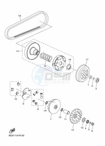 YFM90R (BD3F) drawing CLUTCH