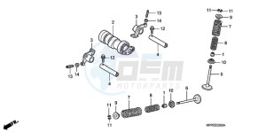 CBR125RWA UK - (E / BLA) drawing CAMSHAFT/VALVE