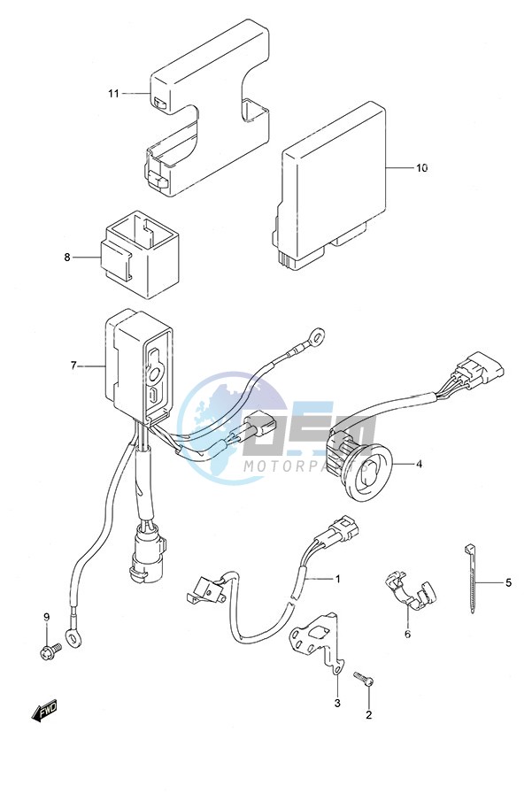 PTT Switch/Engine Control Unit