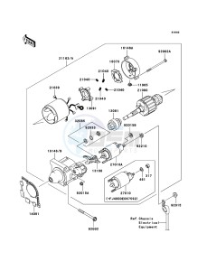 MULE_610_4X4 KAF400AAF EU drawing Starter Motor