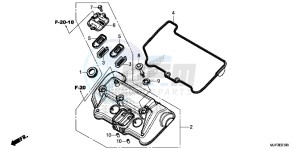 CRF1000DG CRF1000 - Africa Twin - Dual Clutch Europe Direct - (ED) drawing CYLINDER HEAD COVER