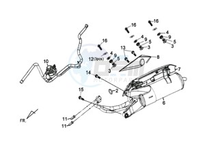 X'PRO 50 (45 KM/H) (AE05W4-EU) (L4-M1) drawing EXH. MUFFLER / X'PRO 50 (45 KM/H) (AE05W4-EU) (L4-M1)