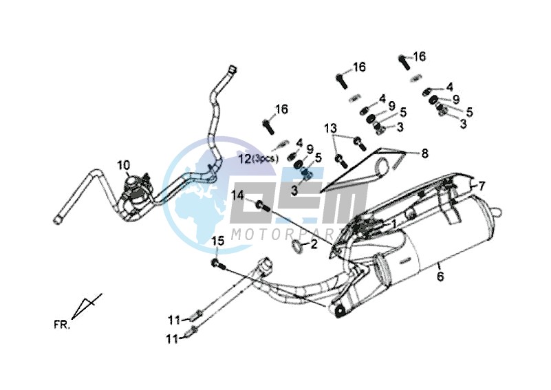 EXH. MUFFLER / X'PRO 50 (45 KM/H) (AE05W4-EU) (L4-M1)