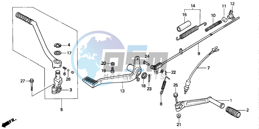 PEDAL/KICK STARTER ARM