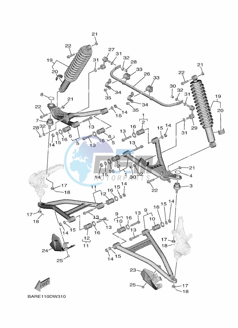 FRONT SUSPENSION & WHEEL