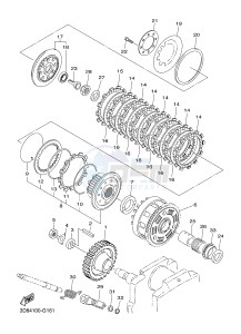 XVS1300CU XVS1300 CUSTOM XVS1300 CUSTOM (2SSA) drawing CLUTCH