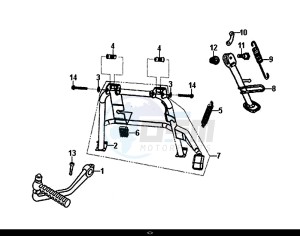 JET 4 50cc (AD05W8-EU) (E4) (L8) drawing MAIN STAND KICK STARTER ARM