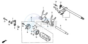 VT750DC SHADOW SPIRIT drawing GEARSHIFT DRUM