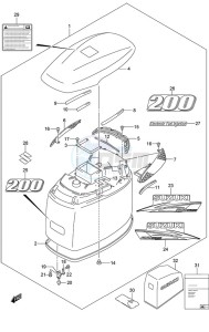 DF 200 drawing Engine Cover (Black)