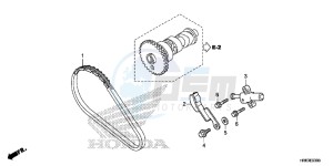 TRX500FA5G TRX500FA Europe Direct - (ED) drawing CAM CHAIN/ TENSIONER