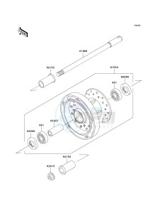 VN 900 B [VULCAN 900 CLASSIC] (6F-9F) B6F drawing FRONT WHEEL