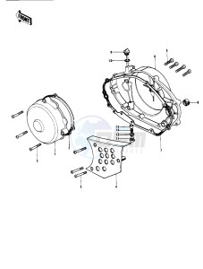 KX 400 A (-A2) drawing ENGINE COVERS