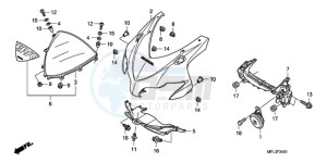 CBR1000RR9 BR / MME SPC - (BR / MME SPC) drawing UPPER COWL (2)