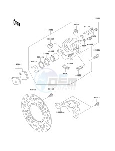 KX 65 A [KX65 MONSTER ENERGY] (A6F - A9FA) A7F drawing REAR BRAKE