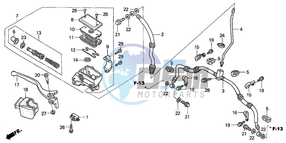 FR. BRAKE MASTER CYLINDER