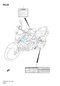 GSR750 (E21) drawing LABEL (GSR750L1 E21)