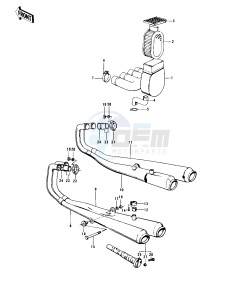 Z1 A [Z1-Z1A] 900 drawing AIR CLEANER_MUFFLERS