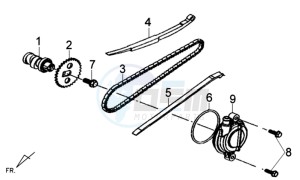 SYMPHONY SPORT 50 drawing CYLINDER HEAD COVER / CAMSHAFT CHAIN