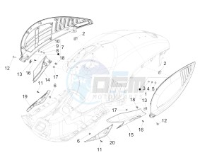 946 ARMANI 125 4T 3V ABS E3 (EMEA, APAC) drawing Side cover - Spoiler