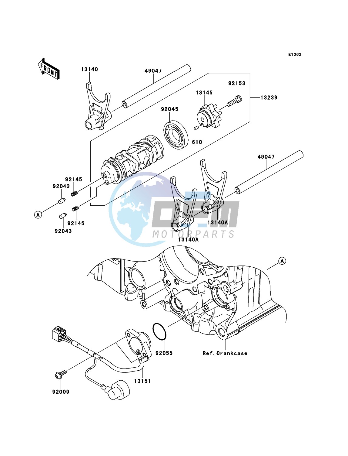 Gear Change Drum/Shift Fork(s)