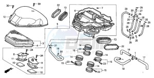 CBR600F4 drawing AIR CLEANER (1)