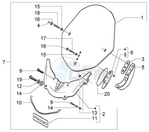 X9 200 Evolution 180 drawing Windscreen