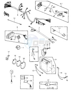 KZ 550 A (A1-A2) drawing CHASSIS ELECTRICAL EQUIPMENT -- 80-81 A1_A2- -